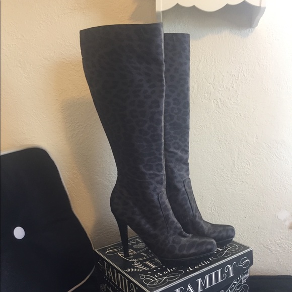 Carlos Santana Shoes - Carlos Santana Killer Boots black gray leopard